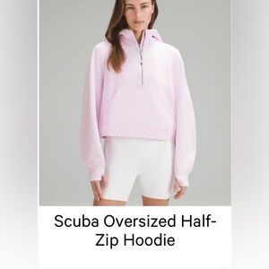 Lululemon Light Pink Half Zip-Up Hoodie M/L